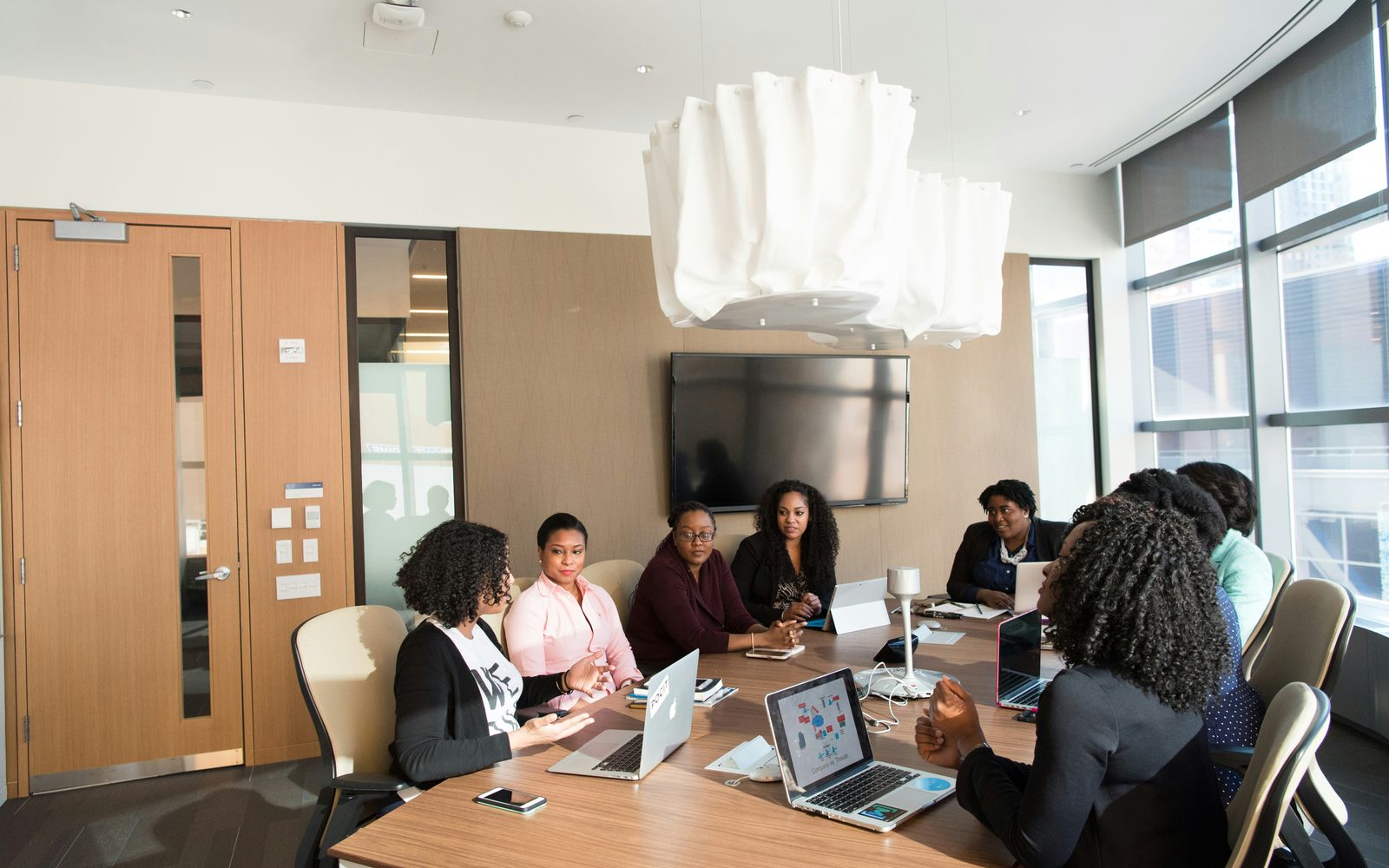 African business team in a strategy meeting